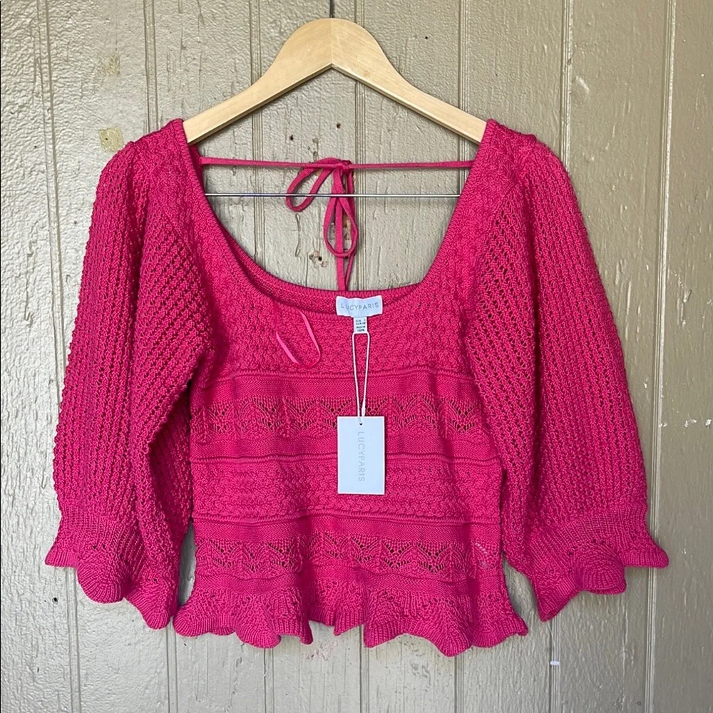 Lucy Paris knitted Pink Women's Top size S